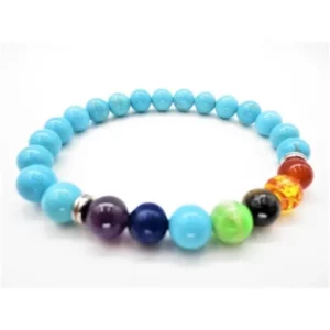 7 Chakra armband Turkoois