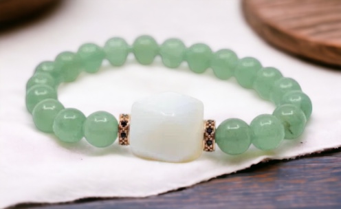 Armband Groene Aventurijn met Opaliet