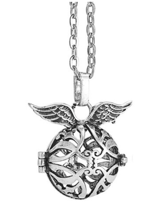 Engelen roeper zilver ketting