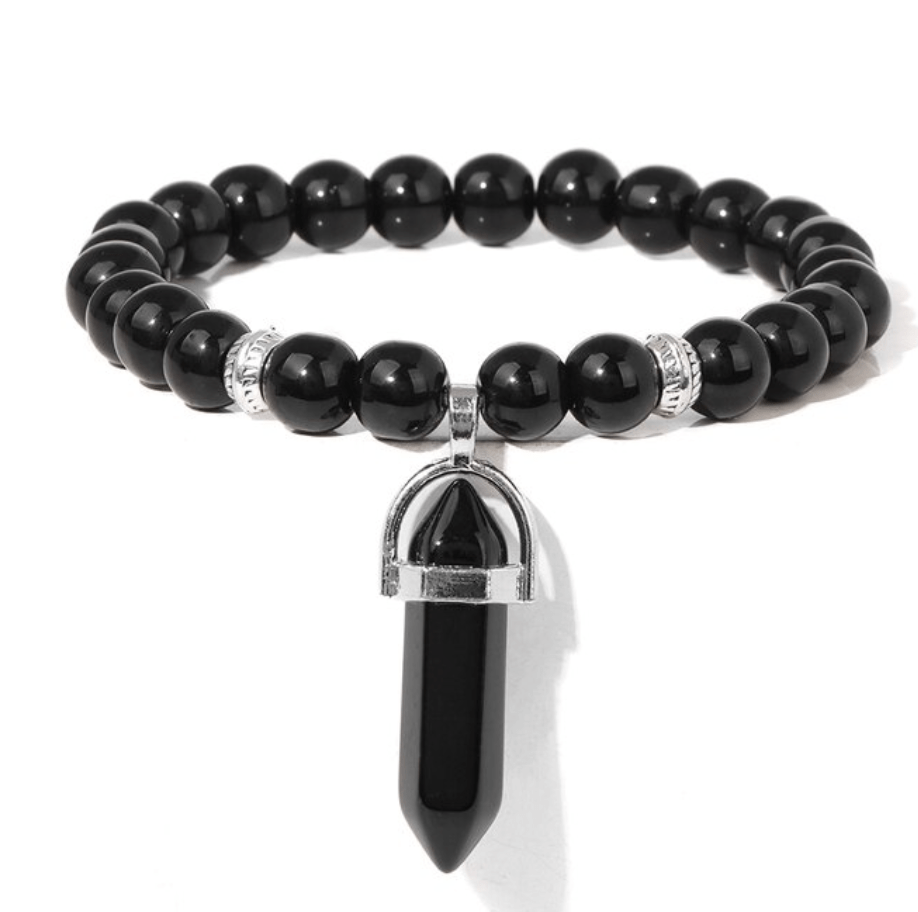 Onyx armband met hanger