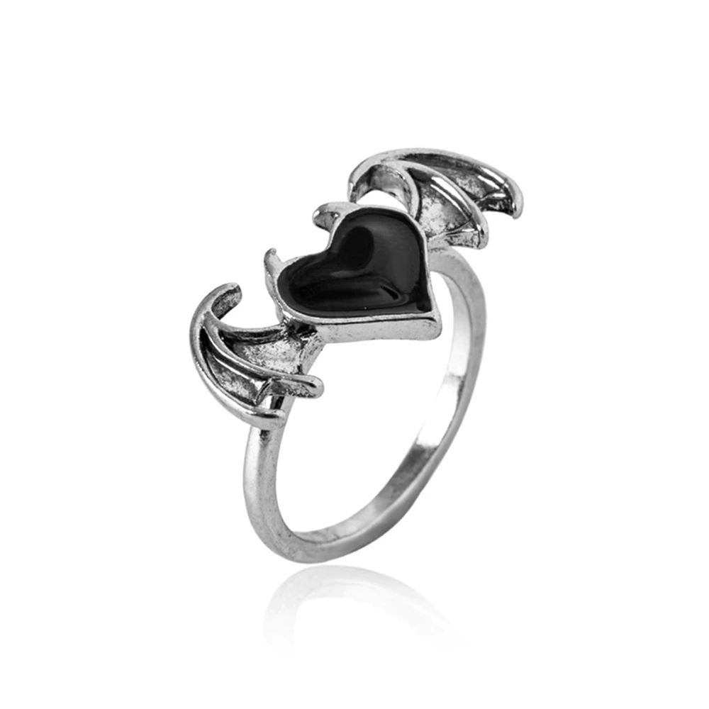 Hartje met Engelvleugel ring