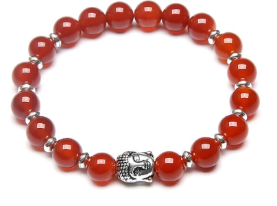 Rode Agaat Boeddha armband - Sieraden - Spiritueelboek.nl