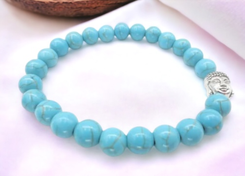 Turkoois armband boeddha