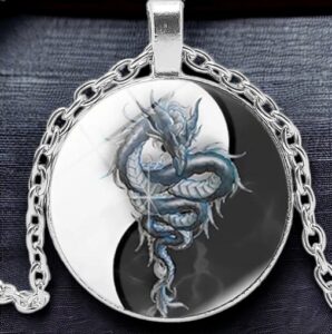 Draak yin-yang ketting