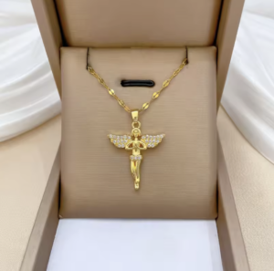 Aartsengel ketting goud met zikroon
