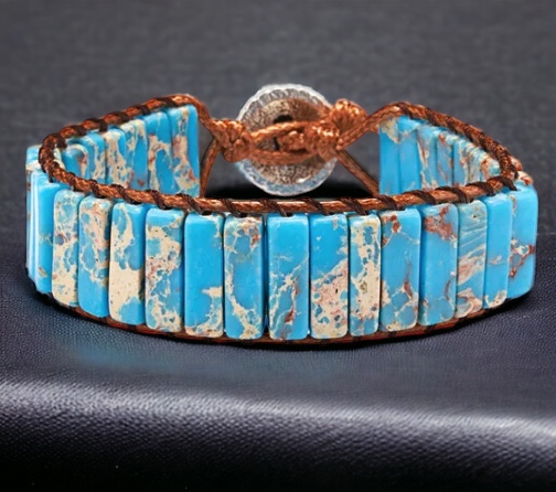 Bohemian blauwe armband