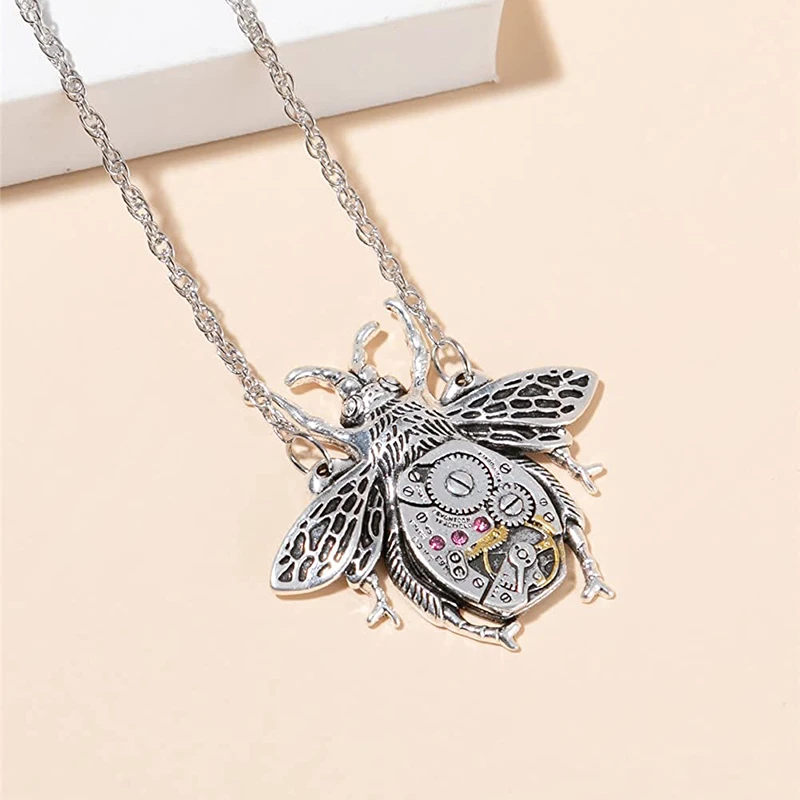 Steampunk Ketting met bij - Sieraden - Spiritueelboek.nl