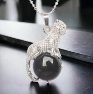 Ketting Luipaard en Zwarte Onyx