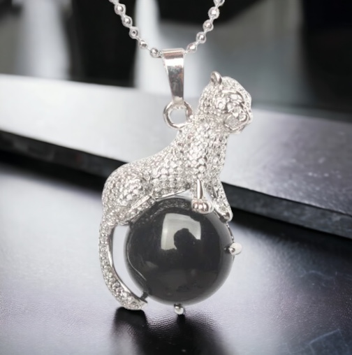 Ketting Luipaard en Zwarte Onyx