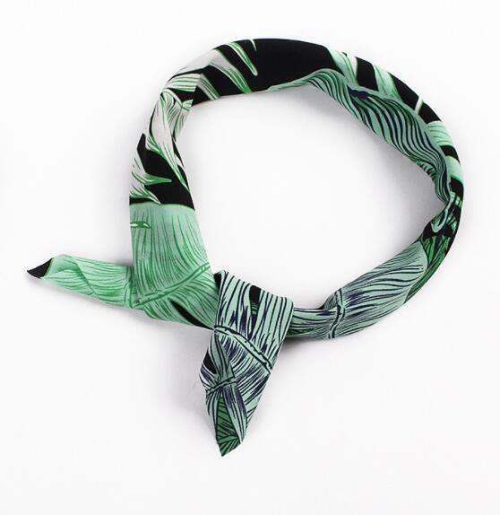 Groen Haar Sjaaltje met Jungle Print