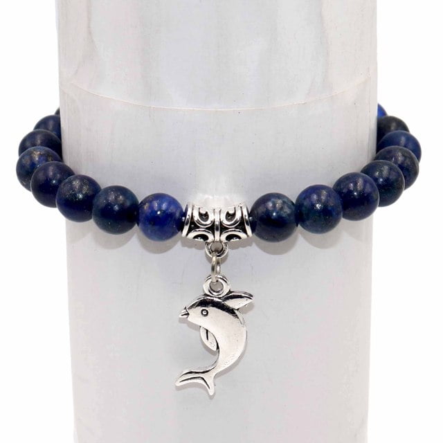 Lapis Lazuli Armband met Dolfijn Bedel - Sieraden - Spiritueelboek.nl