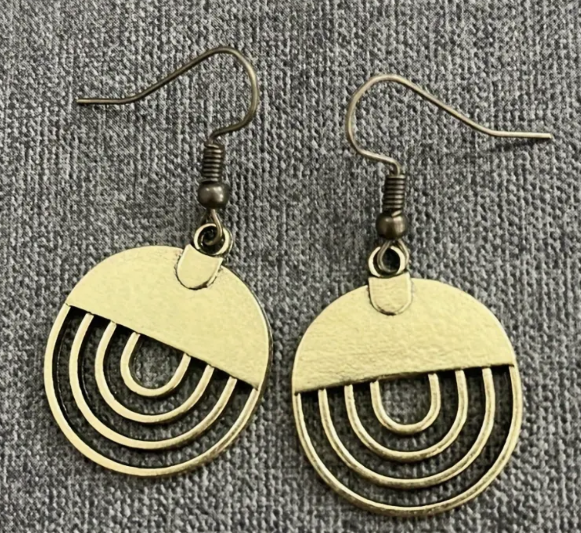 Goudkleurige Ronde Oorbellen