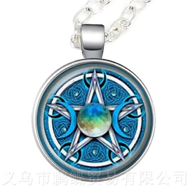 Zilverkleurige Ketting met Pentagram - Sieraden - Spiritueelboek.nl
