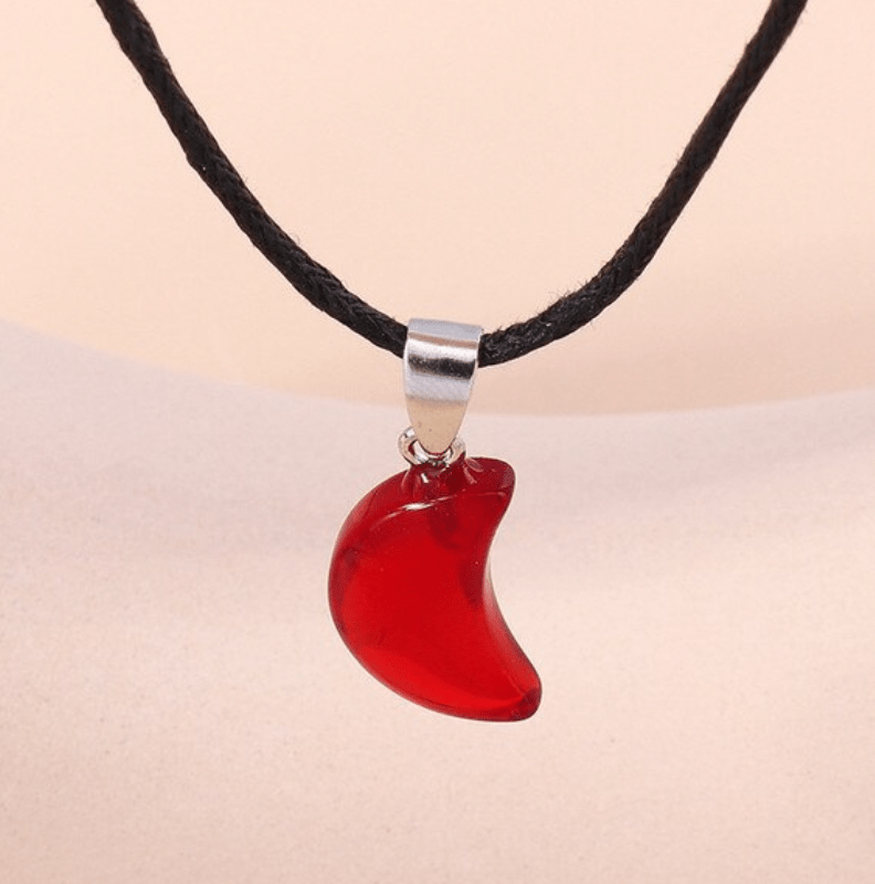 Maan Ketting met rode Kwarts - Sieraden - Spiritueelboek.nl