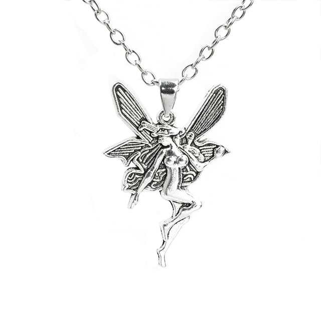 Zilverkleurige Ketting met Magische Engel Hanger