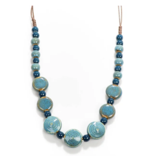 Retro Keramische Kralen Ketting