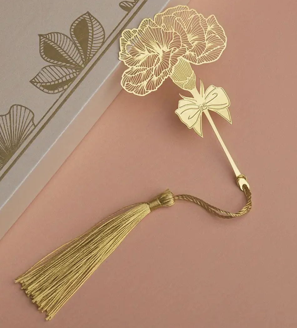 Boekenlegger Goud Roos