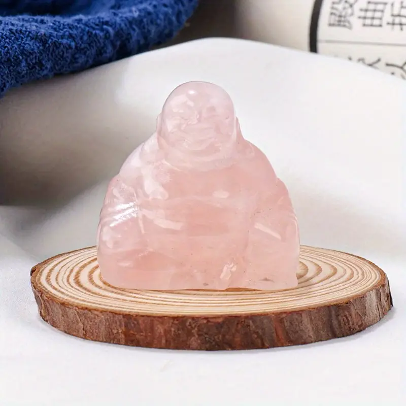 Boeddha beeld van Rozenkwarts - Spirituele beelden - Spiritueelboek.nl