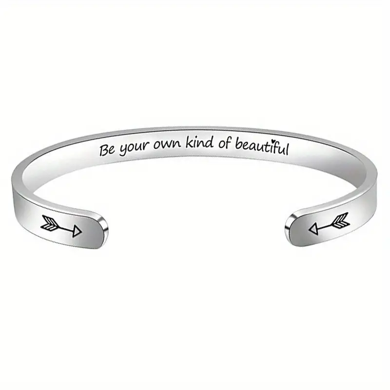 Zilverkleurige Armband met Positieve Tekst - Sieraden - Spiritueelboek.nl