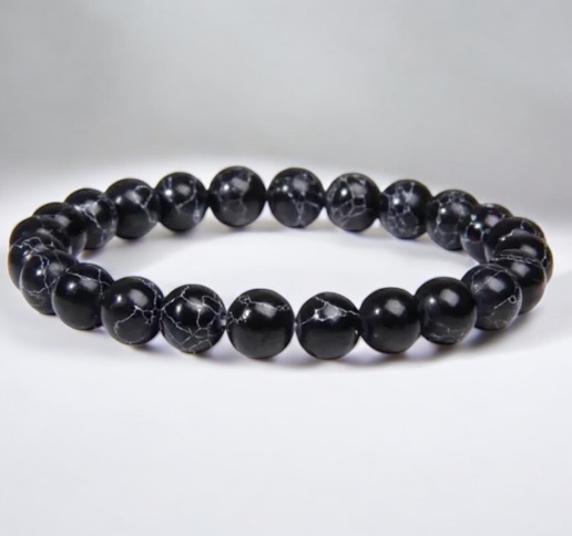 Armband Zwarte Turkoois Kralen