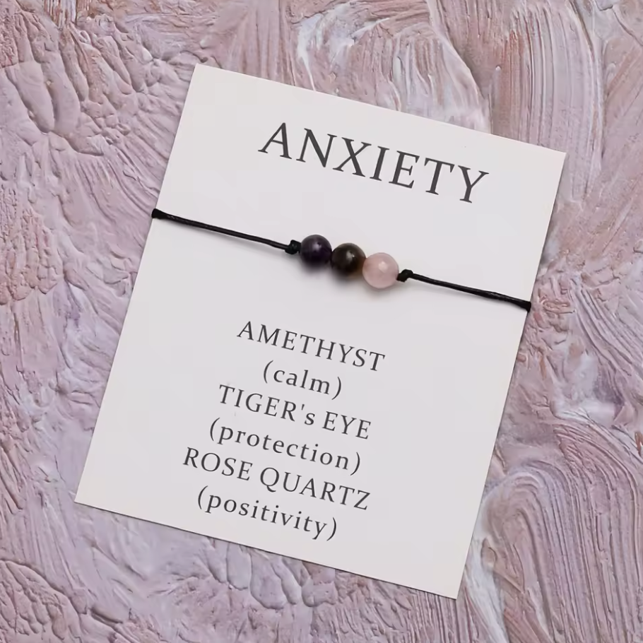 Verstelbare Angst-verlichtingsarmband met Edelstenen