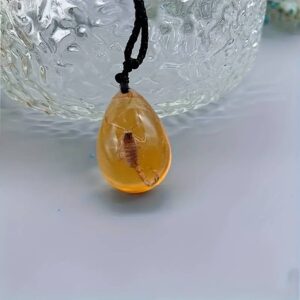 Ketting met Schorpioenfossiel in Hars Hanger