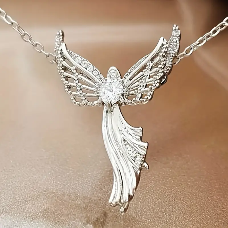 Zilverkleurige engel ketting - Sieraden - Spiritueelboek.nl