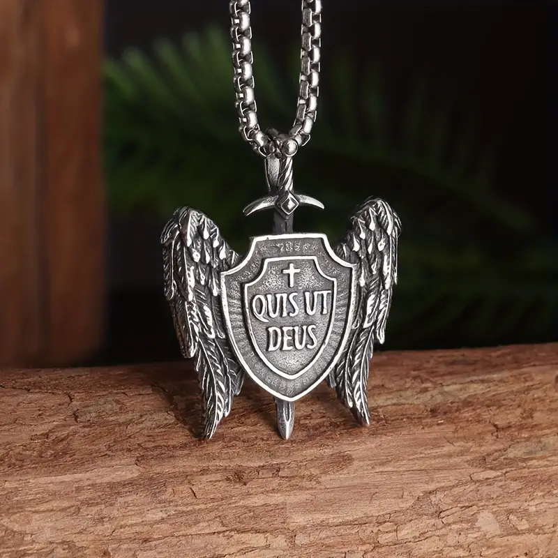 Ridder Michael Zwaard En Schild Hanger Ketting - Sieraden - Spiritueelboek.nl