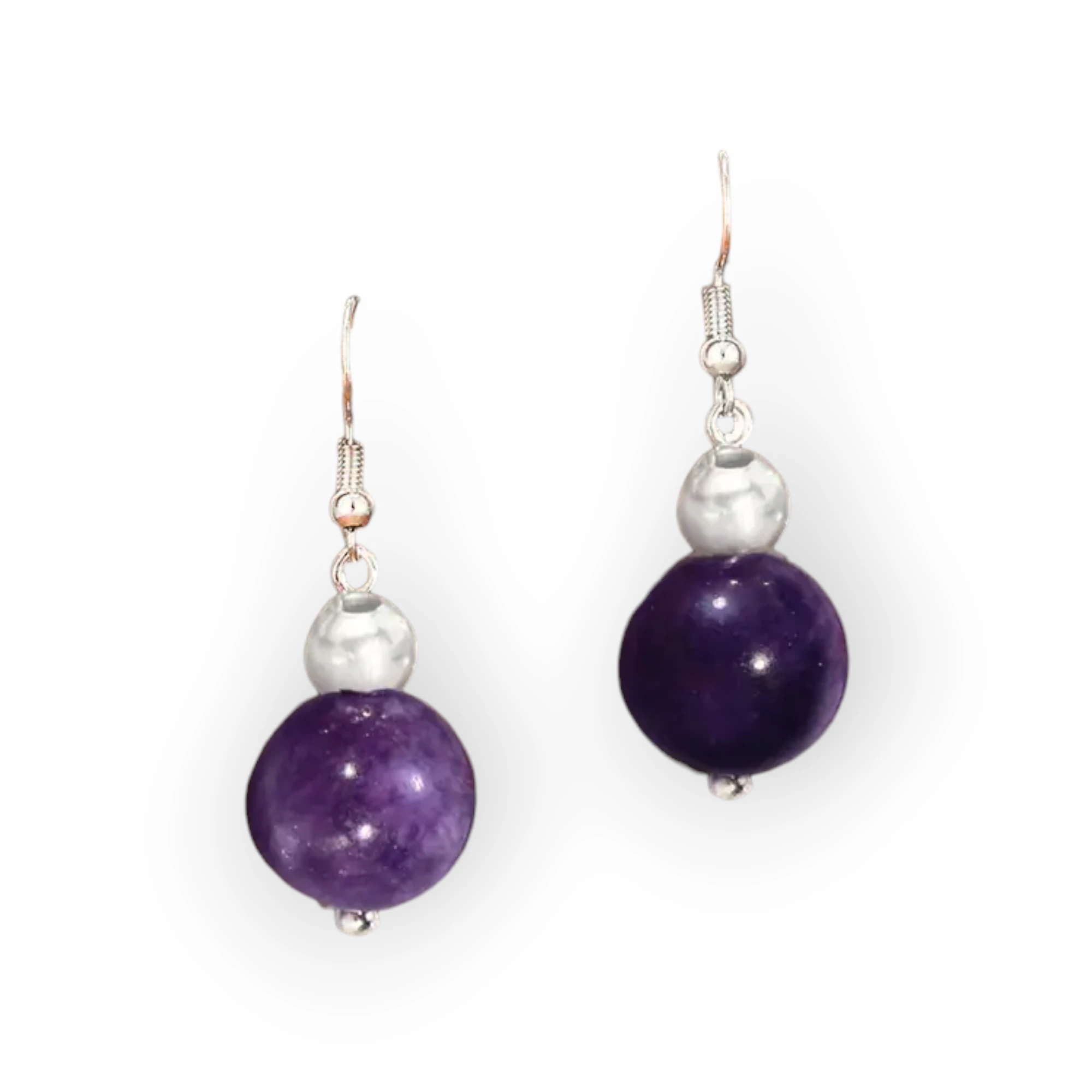 Natuurlijke Edelsteen Oorbellen Amethist - Sieraden - Spiritueelboek.nl