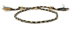 Gevlochten Armband uit Tibet Donkergroen