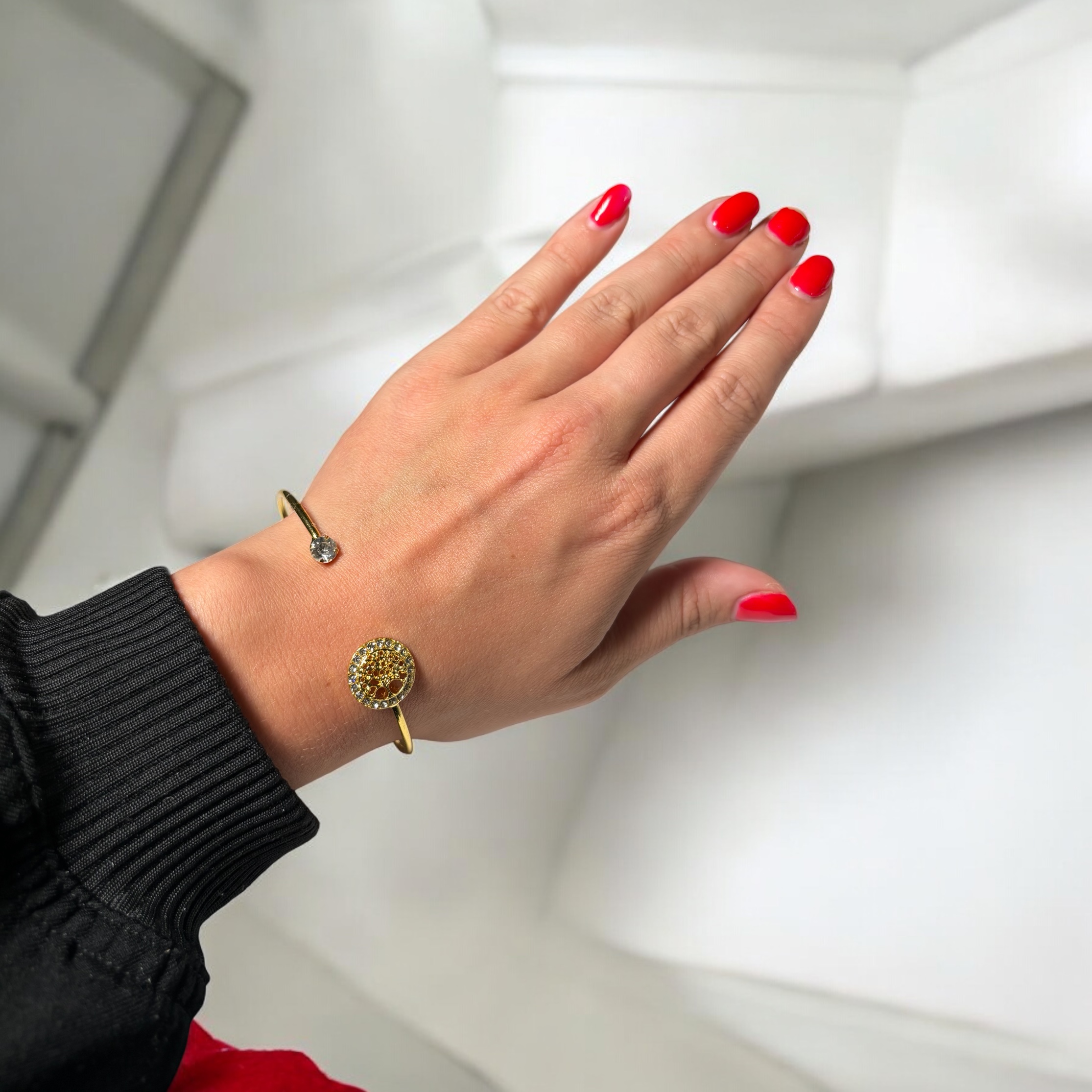 Levensboom verstelbare goudkleurige armband