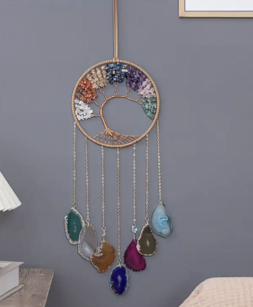 Levensboom dromenvanger met 7 chakra