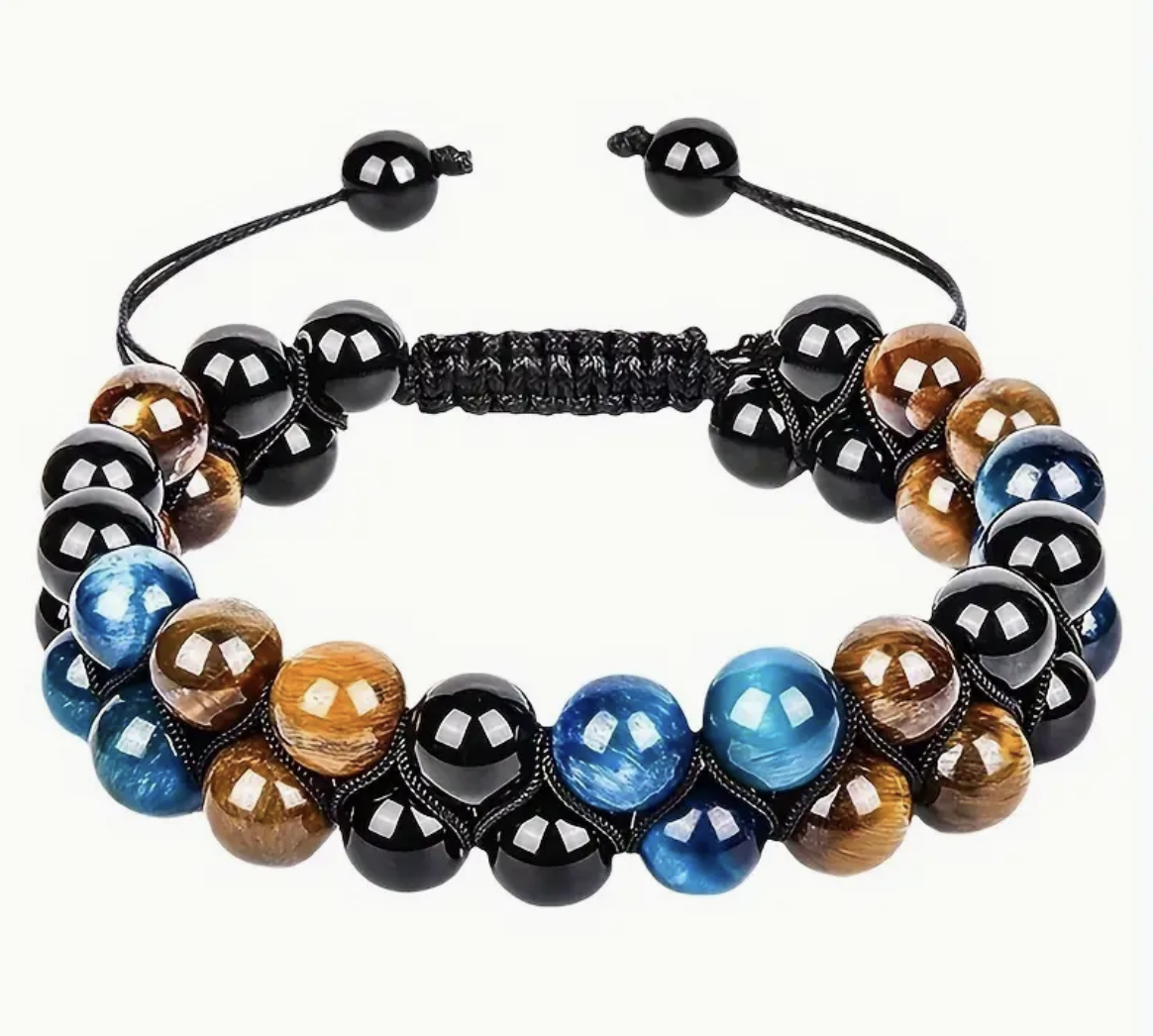 Edelsteen armband tijgeroog en agaat