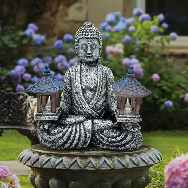 Zonne Boeddha Beeld - Tuin & Buiten - Spiritueelboek.nl