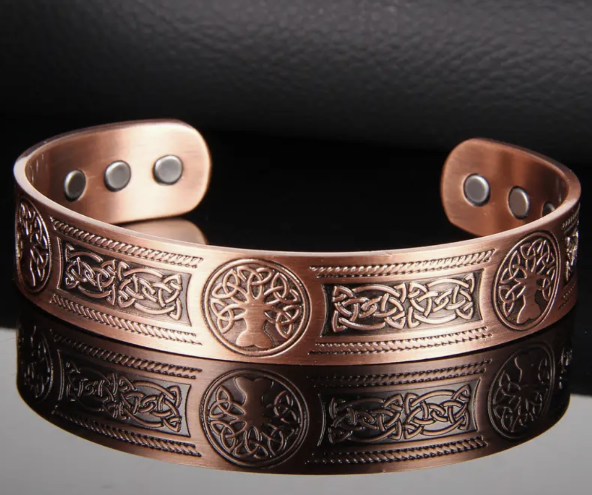 Koperen levensboom armband