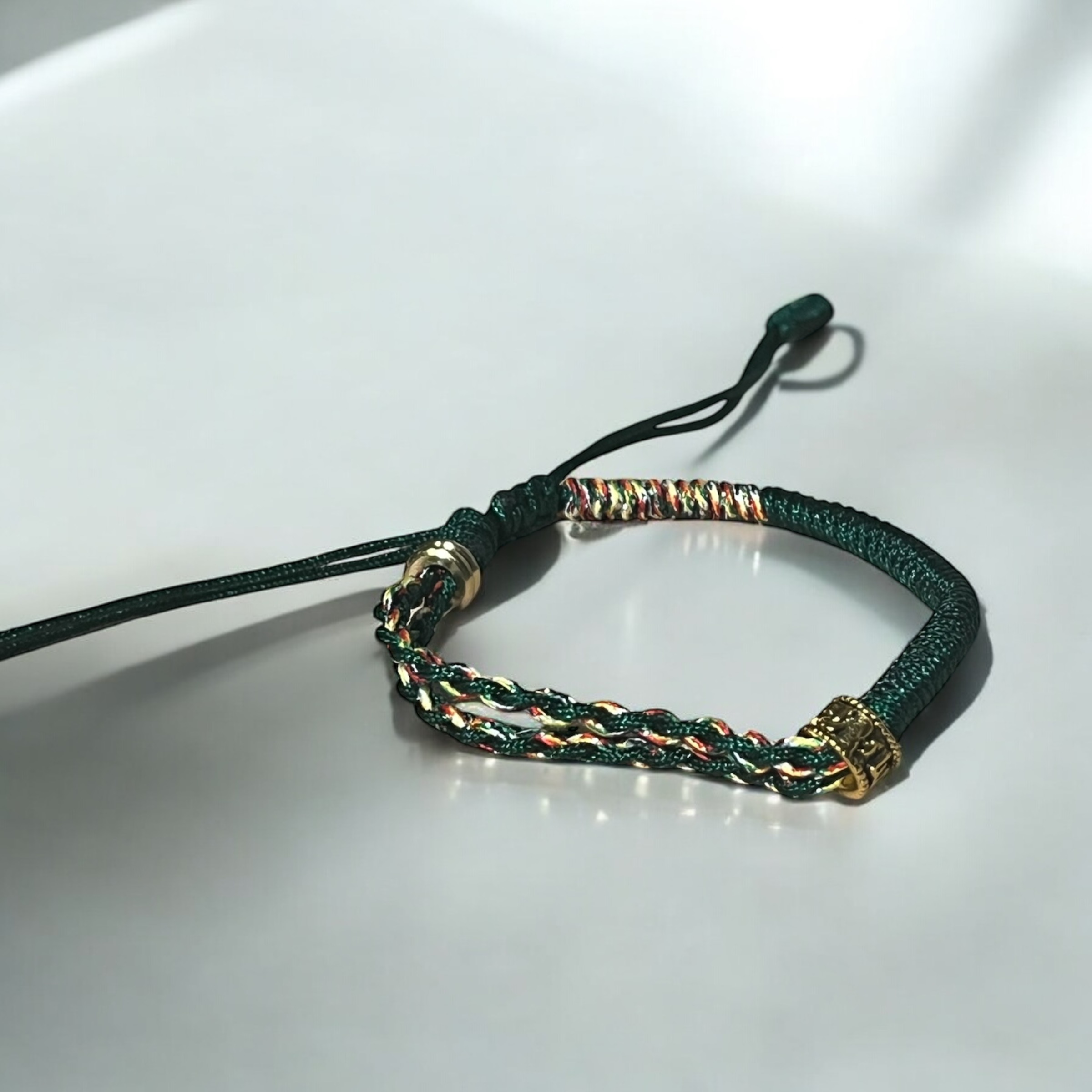 Groene Gevlochten Tibetaanse Armband