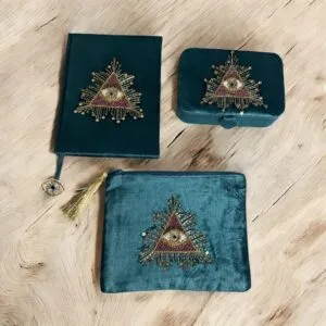 Set Fluweel Petrol Tarot Oog