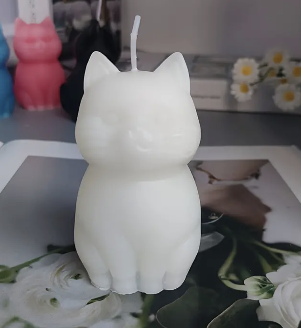 Geurkaars Kitten Wit