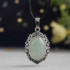 Ovale groene aventurijn ketting