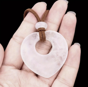 Boheemse bergkristal hart ketting