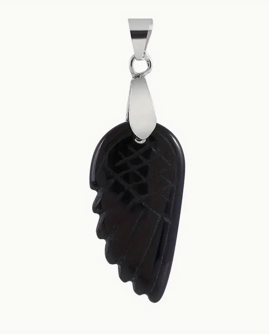 Obsidiaan Engelvleugel Ketting