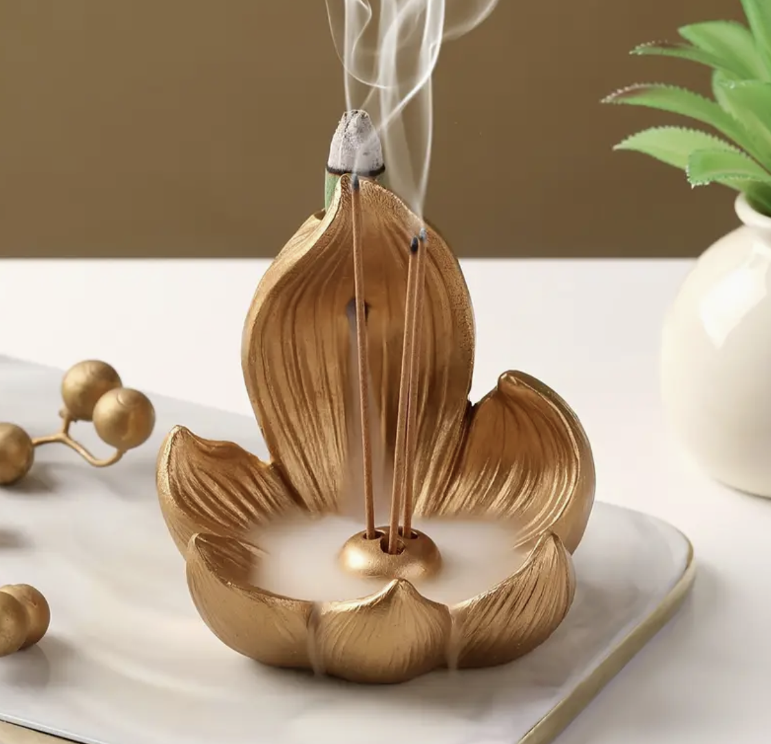 Lotus Wierookbrander Goud