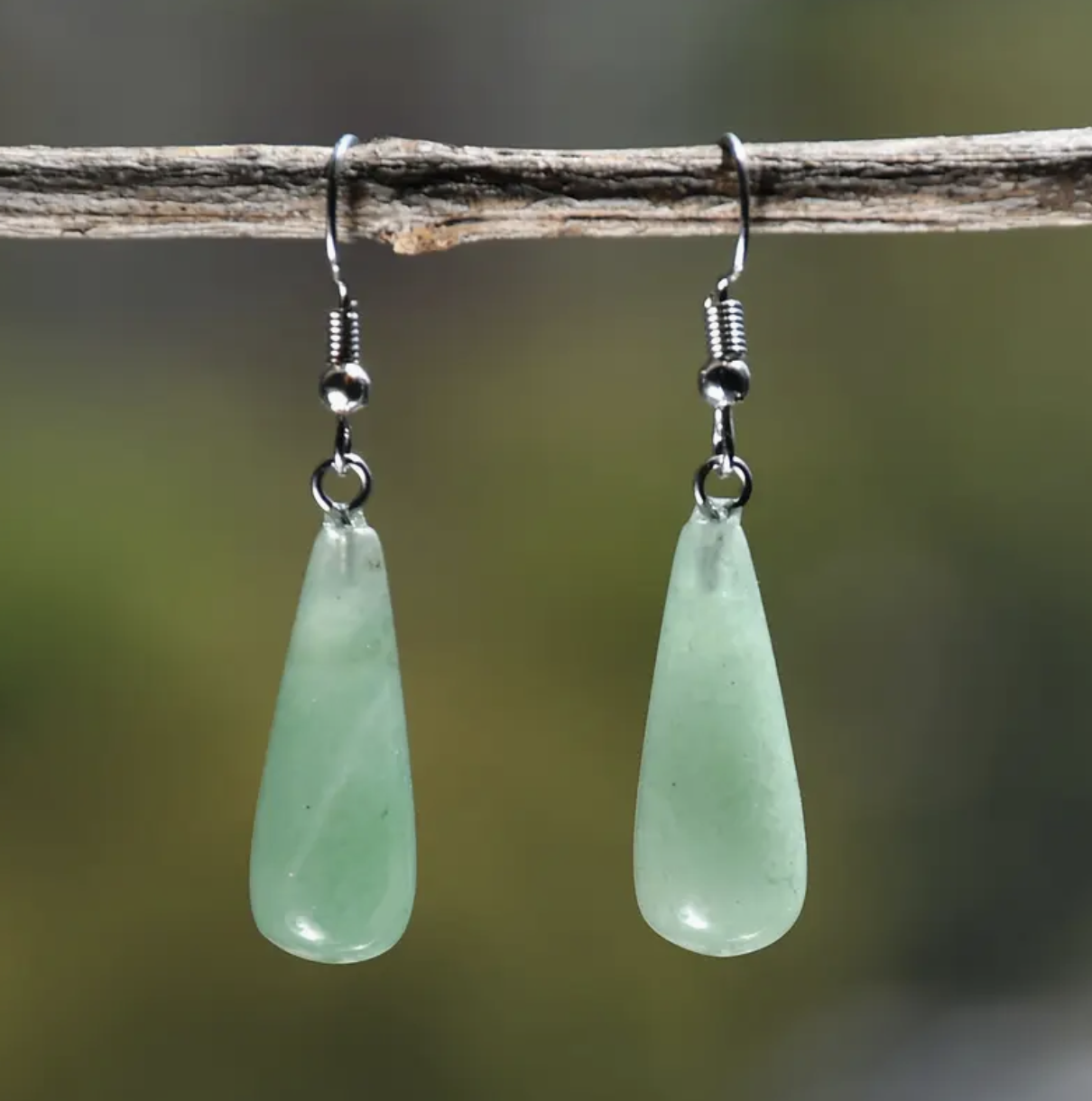 Aventurijn traan oorbellen