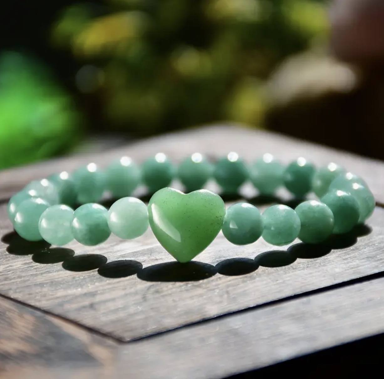 Aventurijn hart armband
