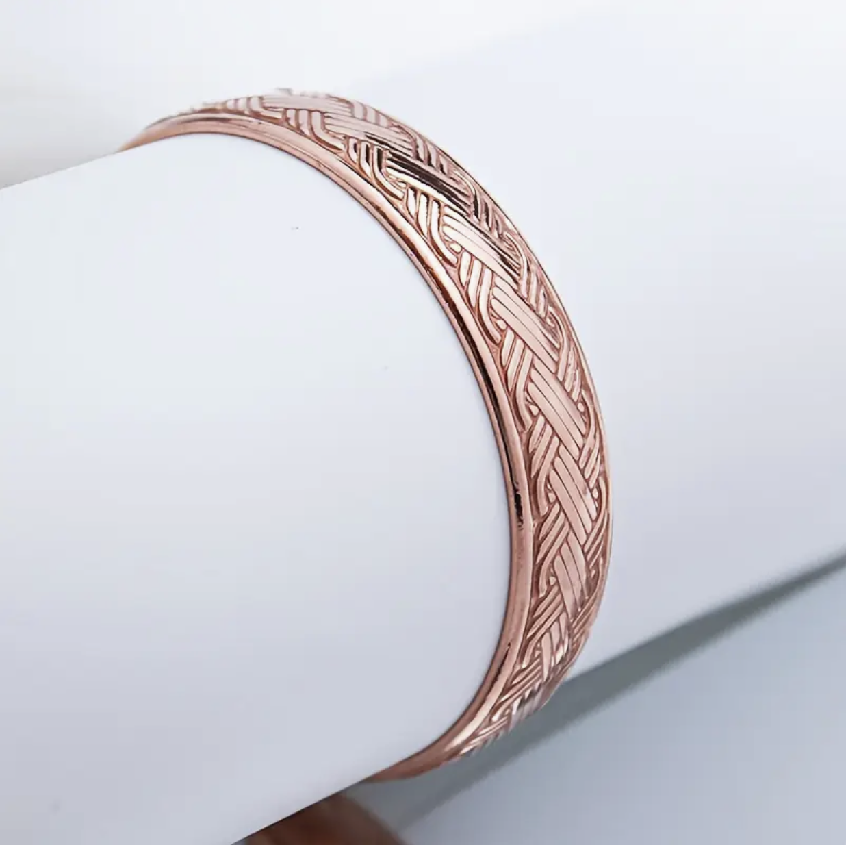 Koper armband gewoven