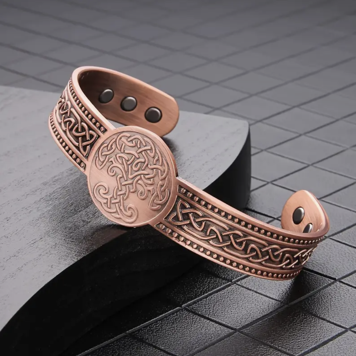 Koper armband levensboom