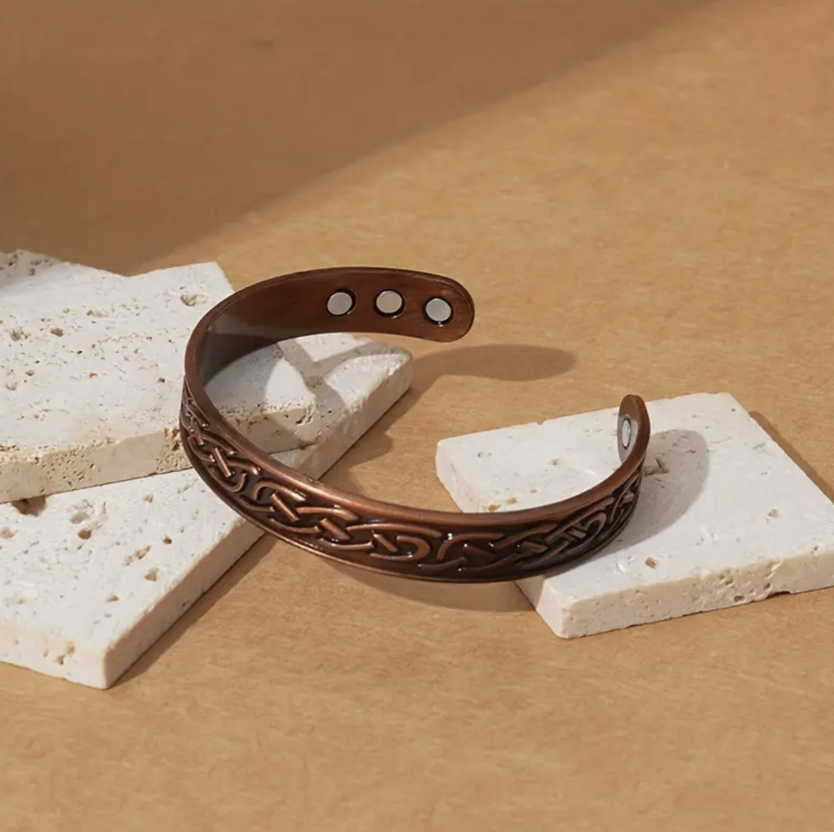 gevlochten koper armband