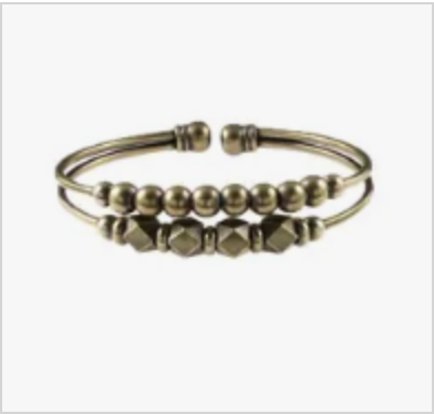 Dubbele Koperen Kralen Armband
