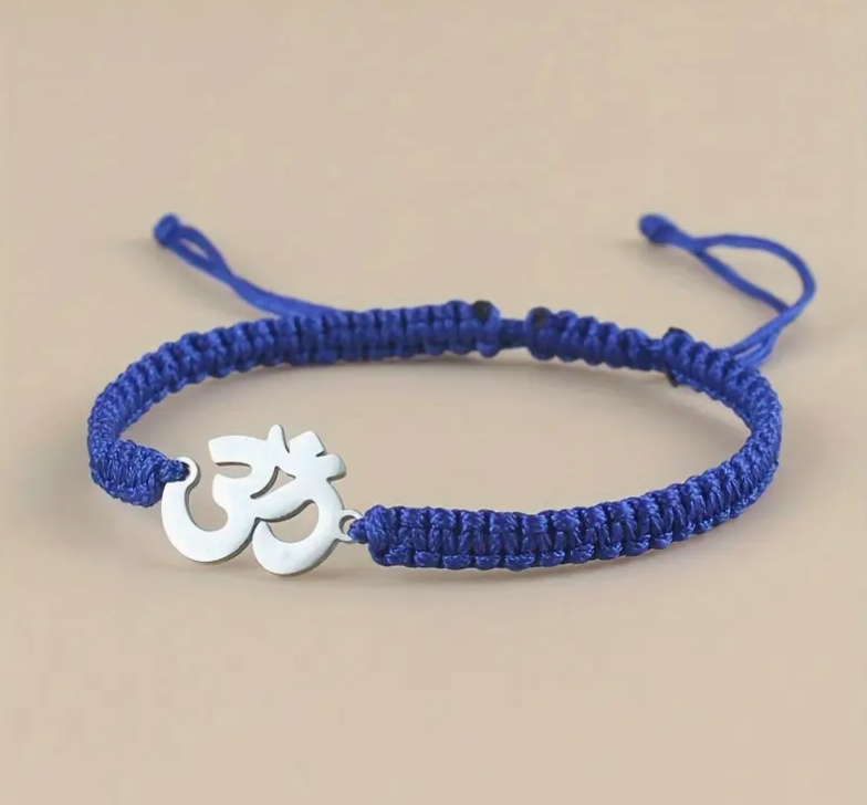 Blauwe OHM Armband