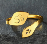 Goudkleurige Ring OHM Blad